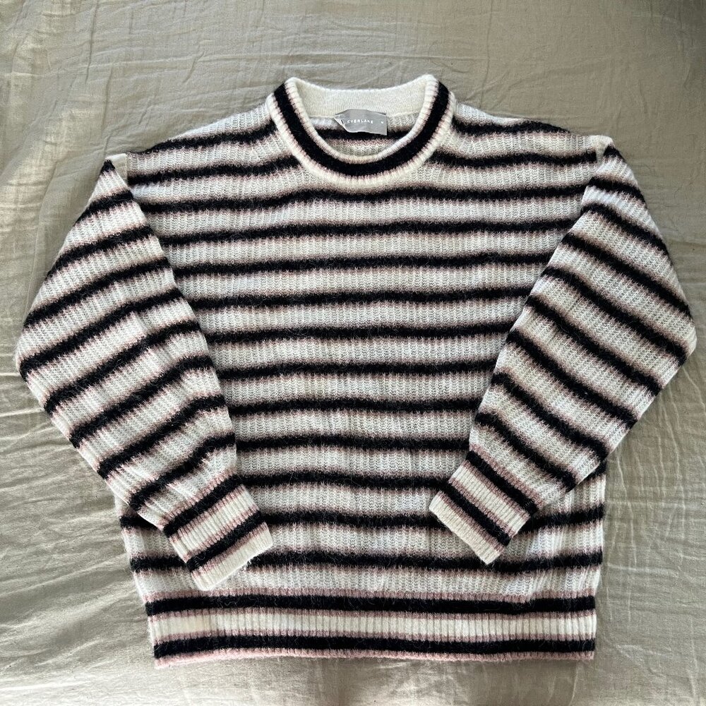Everlane The Cocoon Crew in Alpaca Stripe